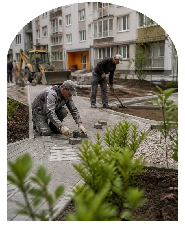 Благоустройство двора многоквартирного дома в Сестрорецке